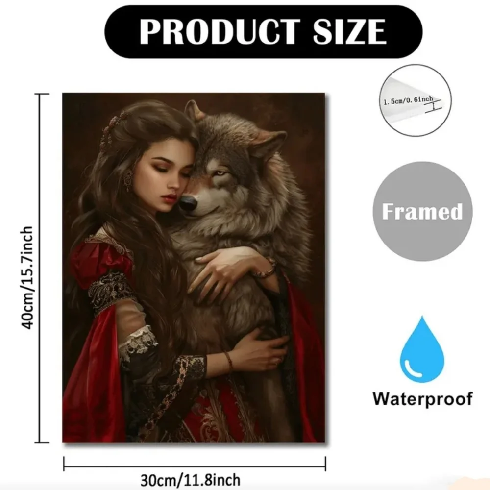 Gallery wrapped Red Riding Hood with Wolf - Picture 6 of 6